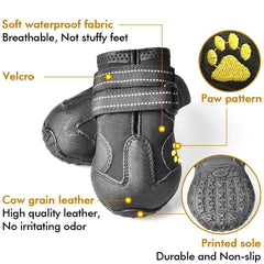 XSY&G dog boots reflective straps - safer night walks