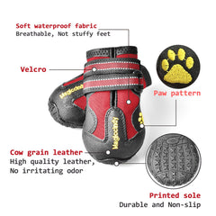 XSY&G dog boots red waterproof sole protects paws on wet surfaces
