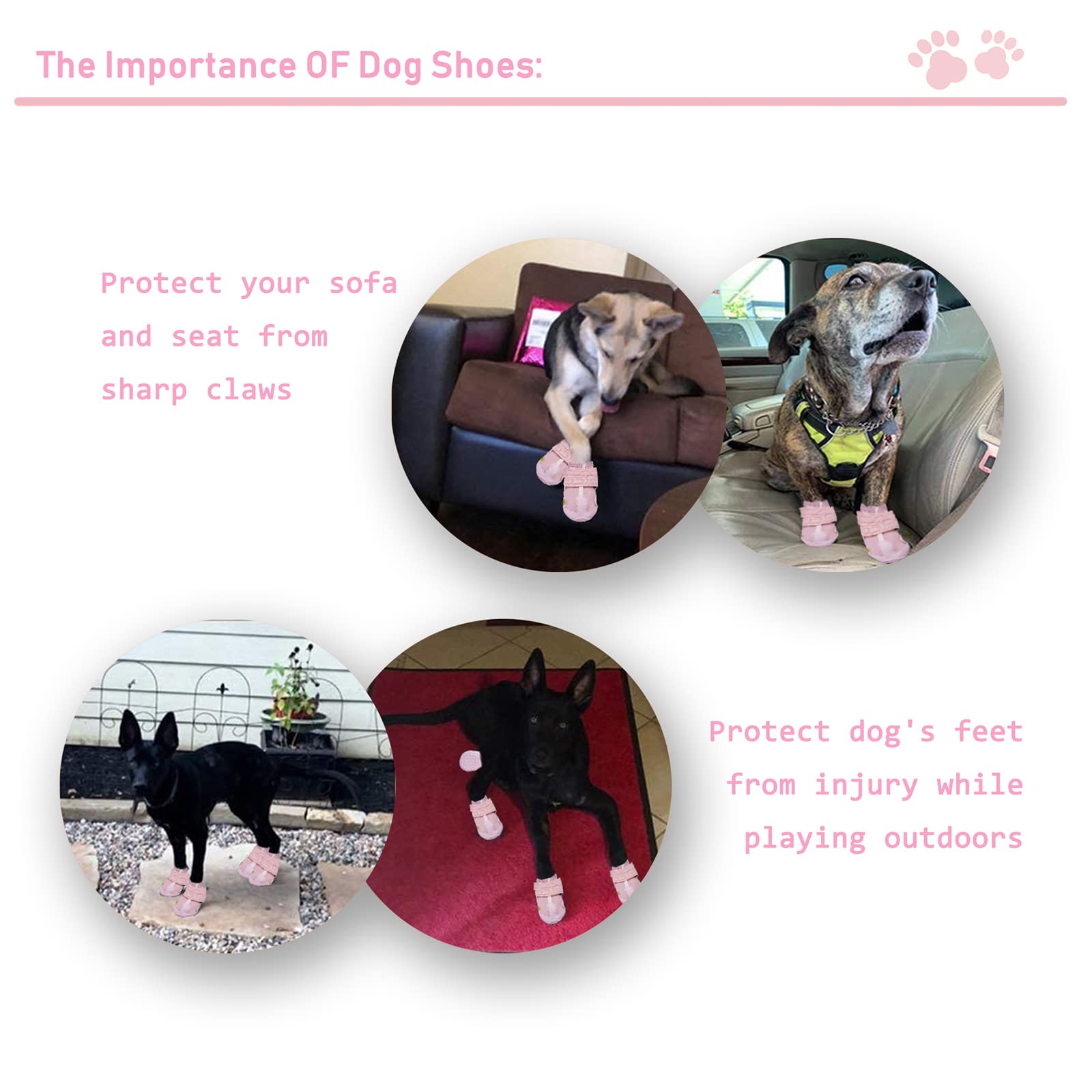 XSY&G boots feature paw embroidery and durable sole.