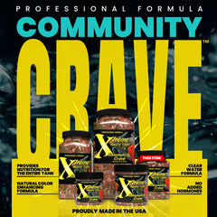 Xtreme Aquatic Foods Crave Flake spirulina-dispersion supports protein-rich nutrition and vibrant coloration.