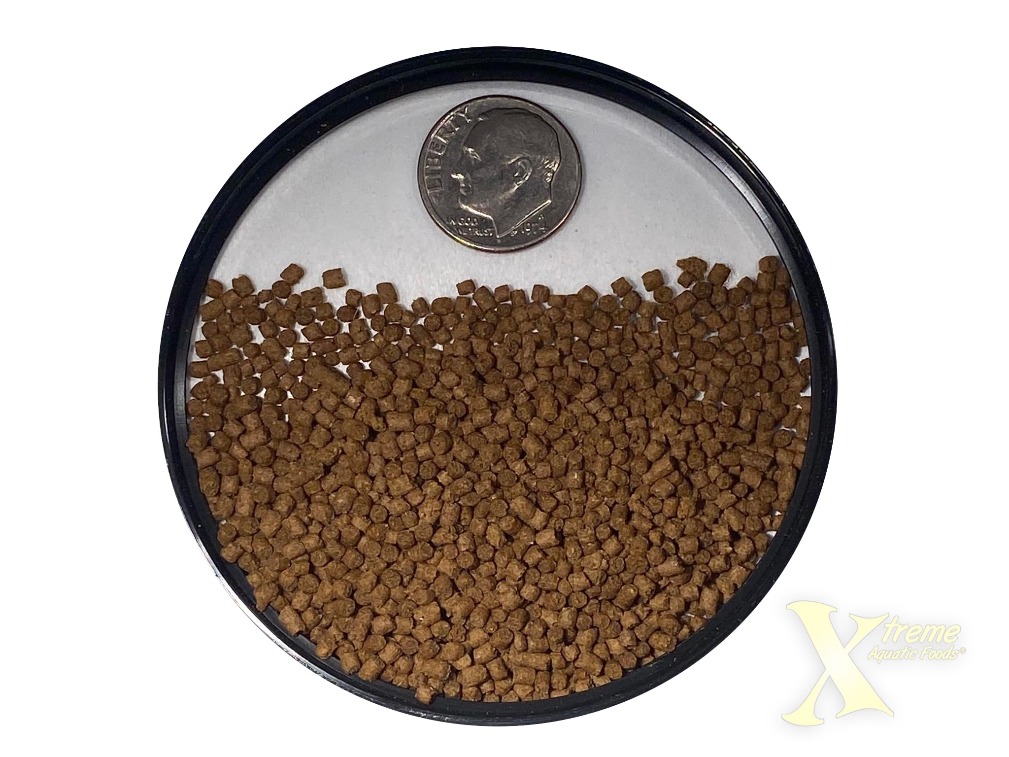 Xtreme Cichlid PeeWee Pellets USA spirulina boosts color and vitality.