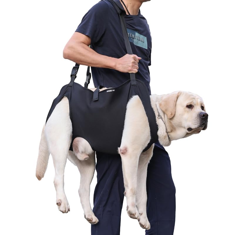 XUANNIAO Dog Lift Harness front view highlighting gentle full-body support.