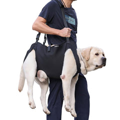 XUANNIAO Dog Lift Harness front view highlighting gentle full-body support.