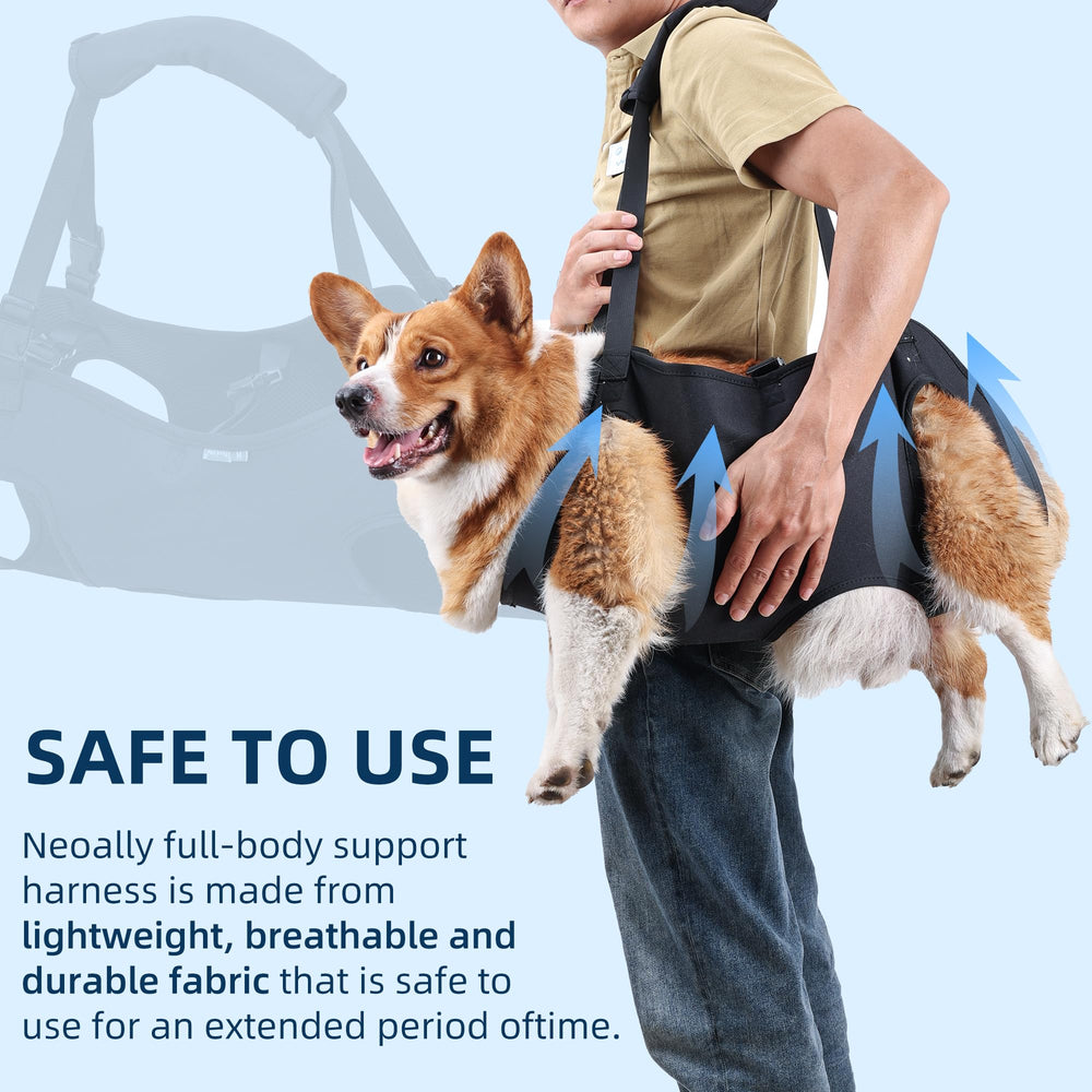 XUANNIAO Dog Lift Harness two padded handles aid daily walking.