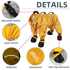 XUANNIAO Dog Suspender Booties Blue Small Elastic ankle adjustment for secure fit.