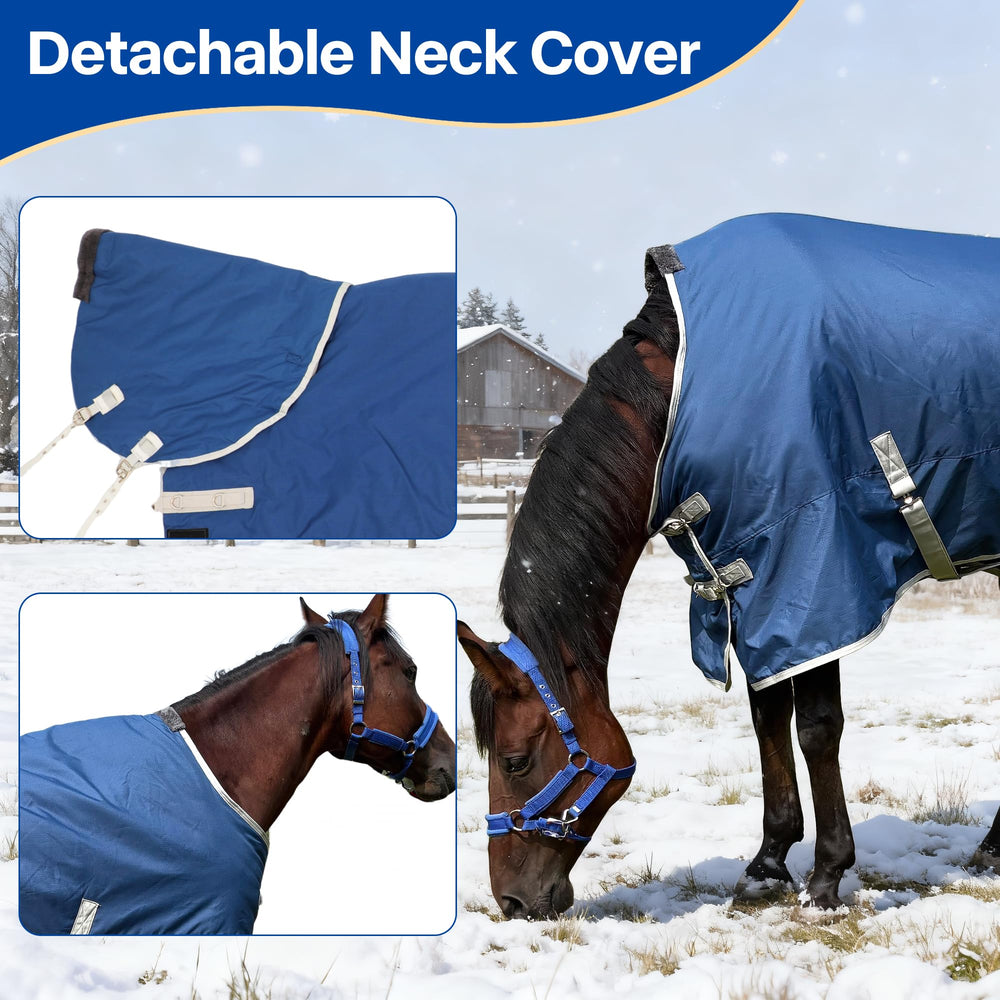 XUANNIAO Winter 1200D blanket side view highlights weather resistance and secure fit