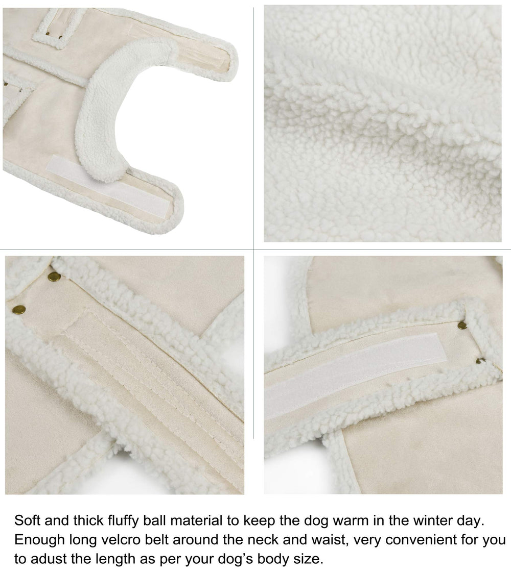 XUANQIFC dog winter jacket leash hole back supports easy outdoor walking with leash access.