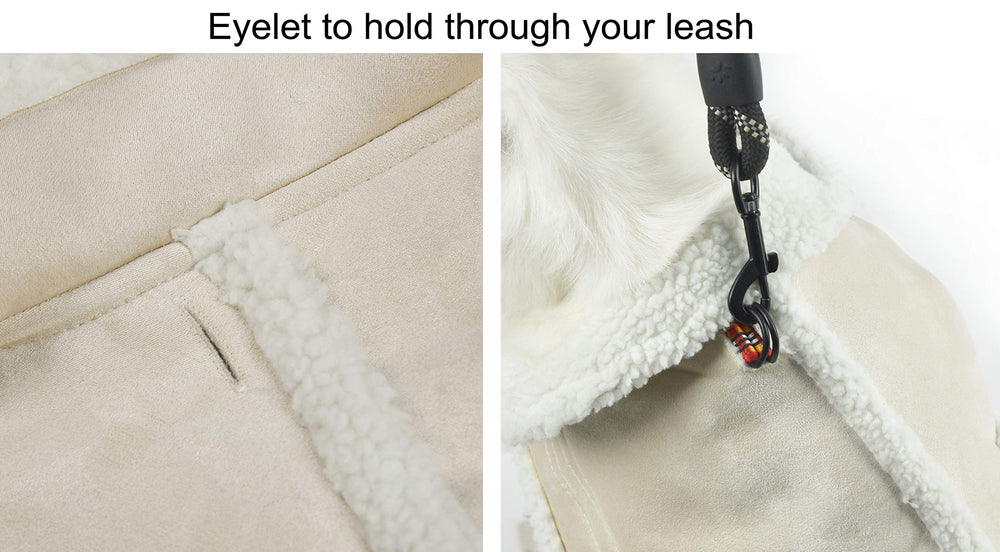 XUANQIFC dog winter jacket size adjustment uses long Velcro closures for secure fit.