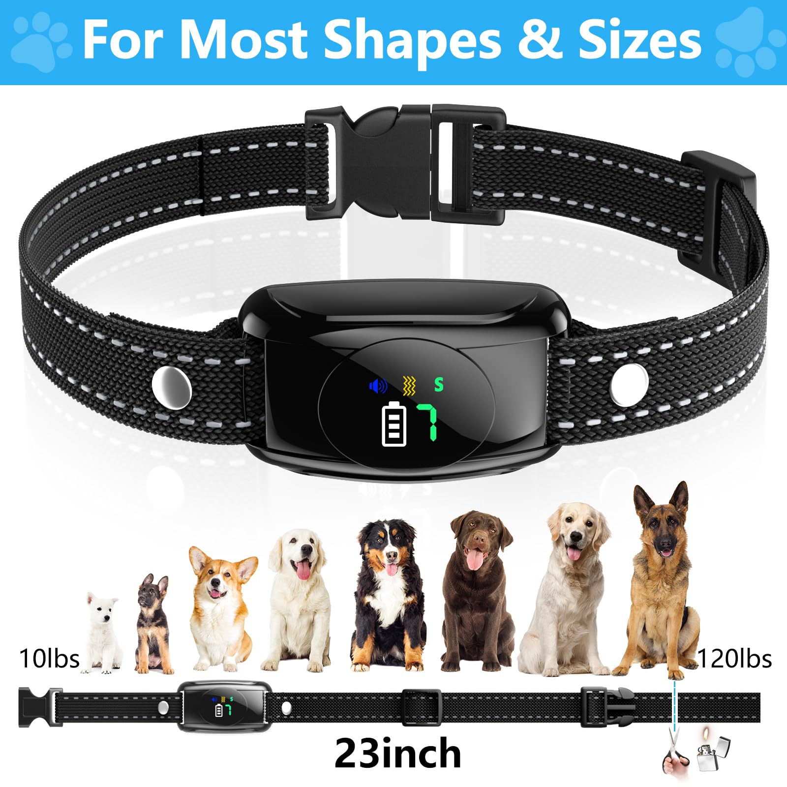 Xuwibaje bark collar with beep and vibration modes for gentle cues