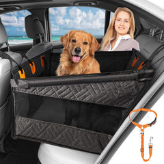 XUYEDOGLSH dog car seat large soft-blanket provides a cozy, easy-care surface.