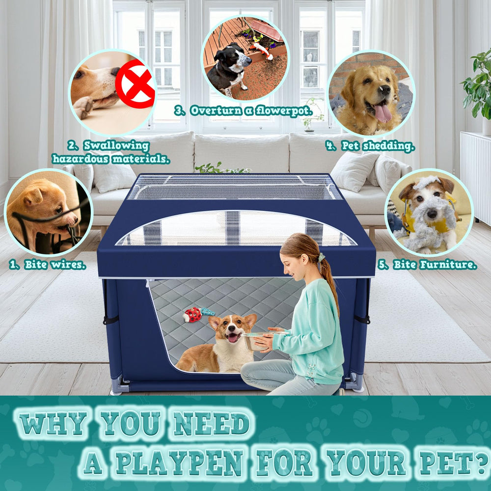 XVISHX 42x42 inch dimensions provide spacious indoor play area.