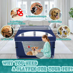 XVISHX 42x42 inch dimensions provide spacious indoor play area.