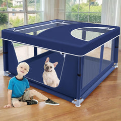 XVISHX puppy playpen cover front view showing weather-ready protection for pets
