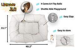 XxingSheep 4 Ways Shuttled XL cat tunnel bed four openings encourage exploration and play