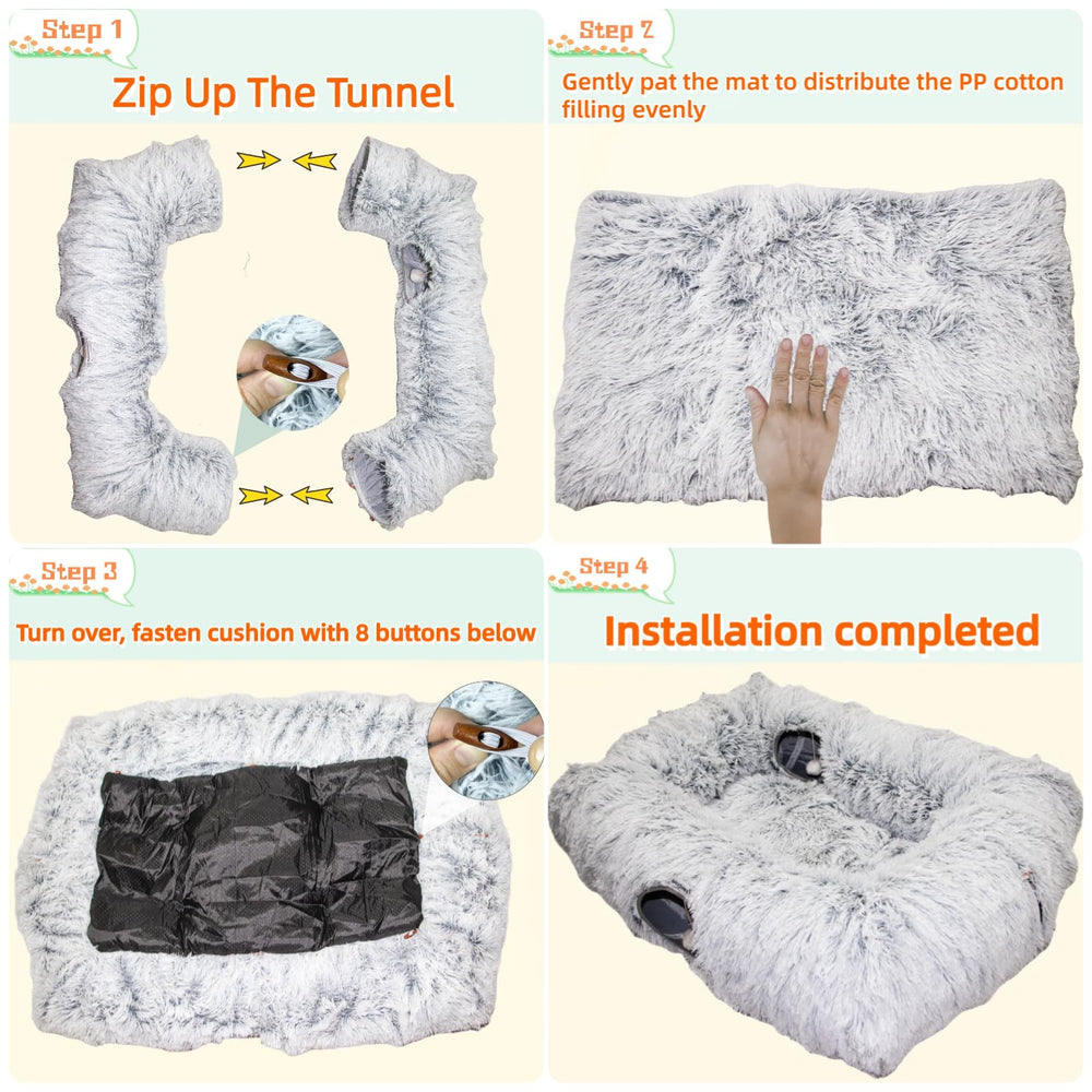 XxingSheep plush, durable construction supports busy multi-cat homes.