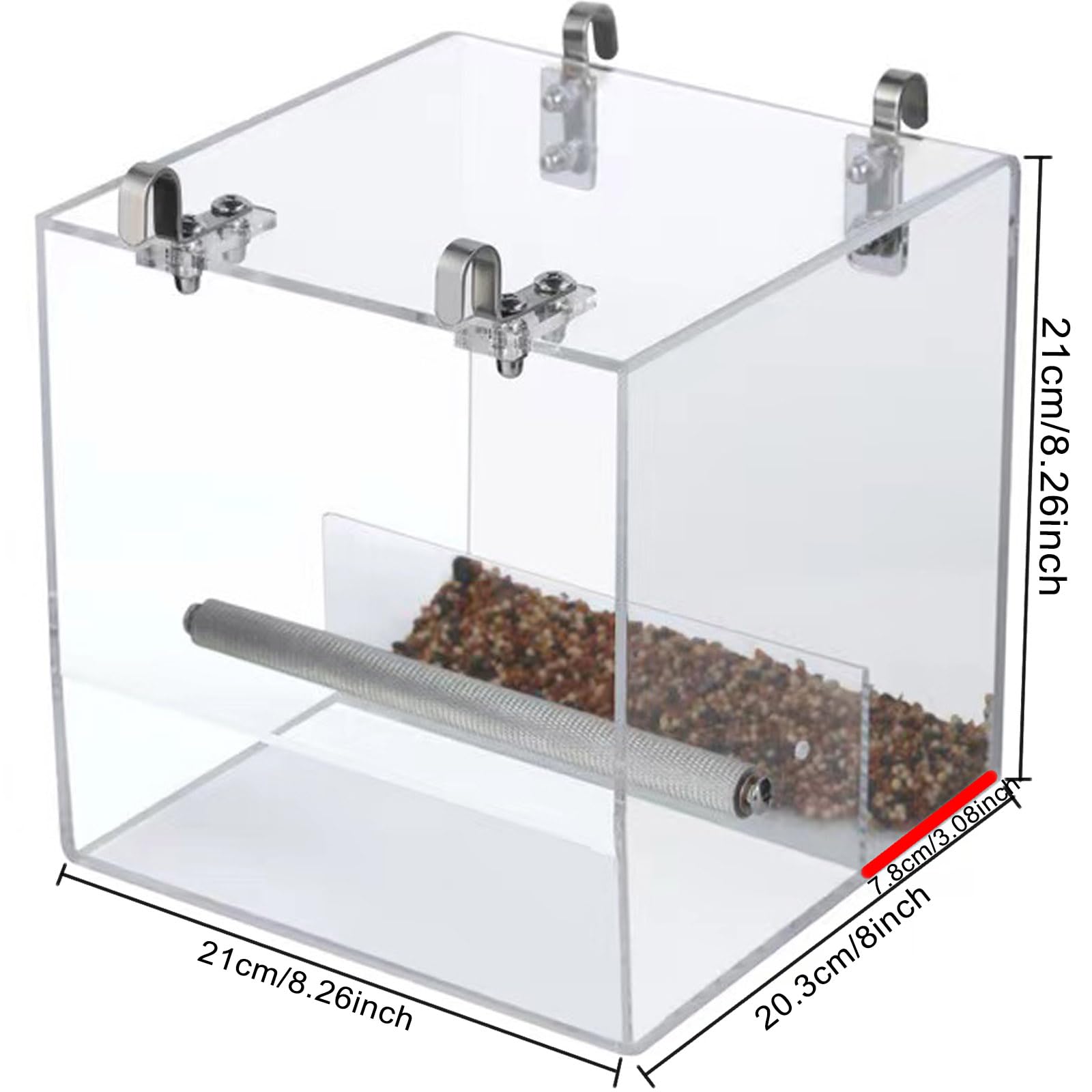 Xxmbbjy bird feeder ready for easy assembly on standard cage