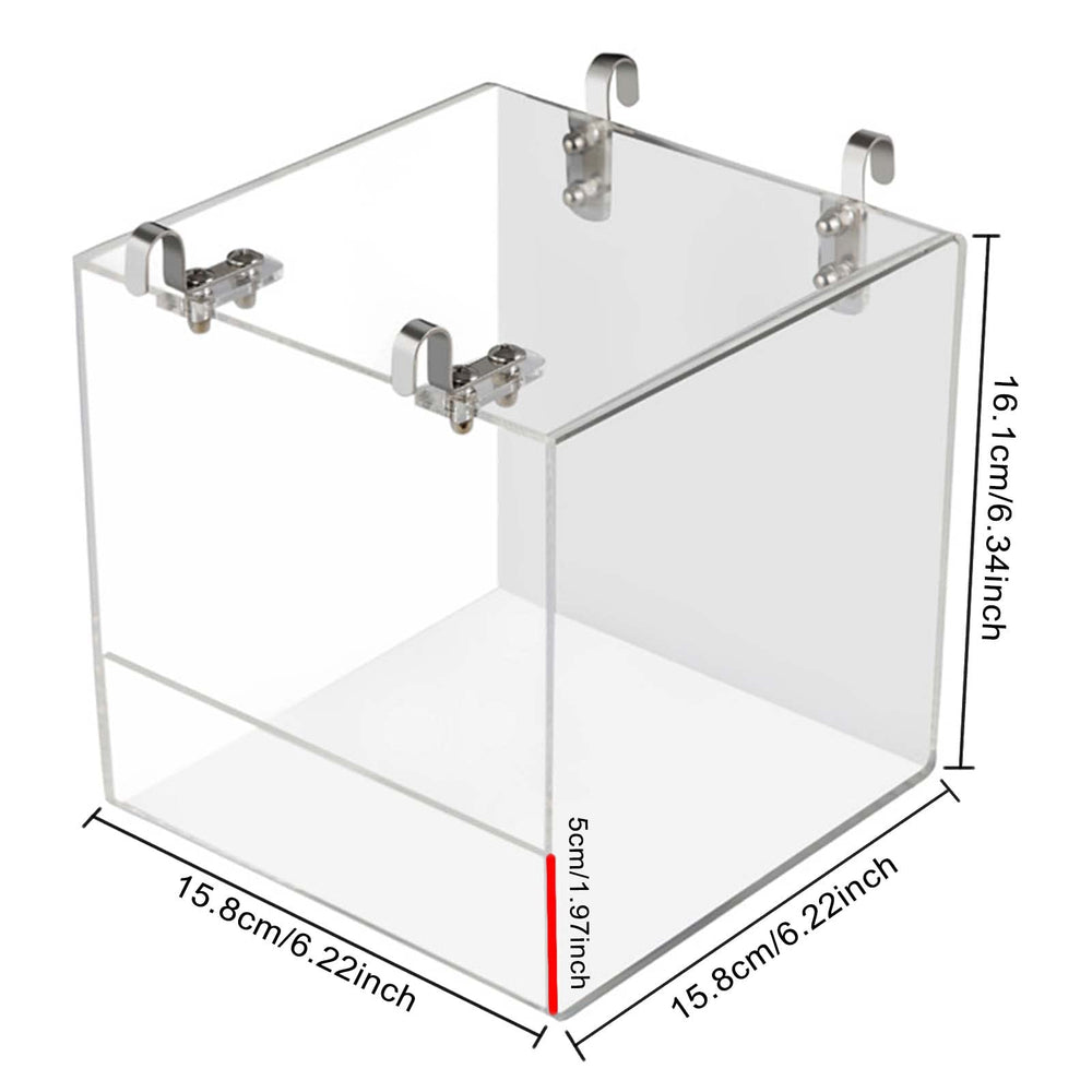 xxmbbjy transparent acrylic bird bath shows clear design for easy water access.