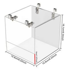 xxmbbjy transparent acrylic bird bath shows clear design for easy water access.