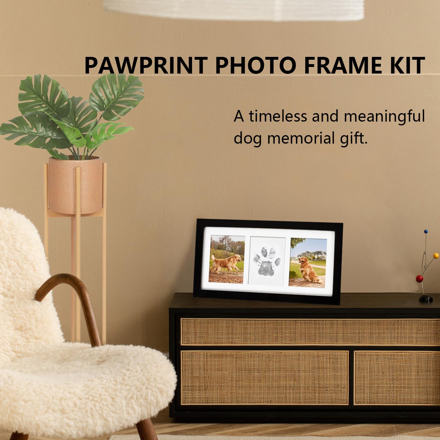 Xylitic double-sided adhesive for framing paw prints