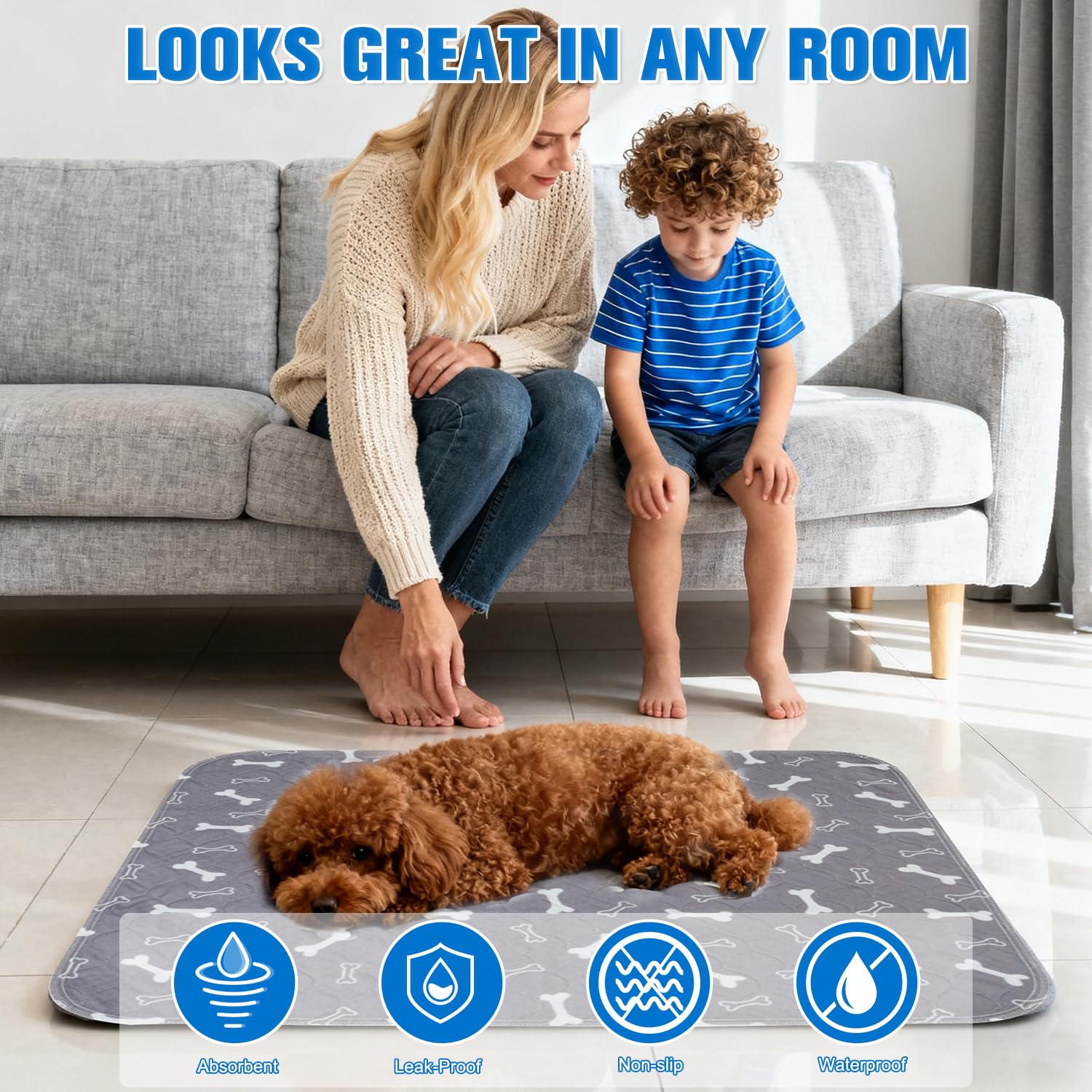 Xylora Puppy Pads 10x absorbency core for quick moisture containment