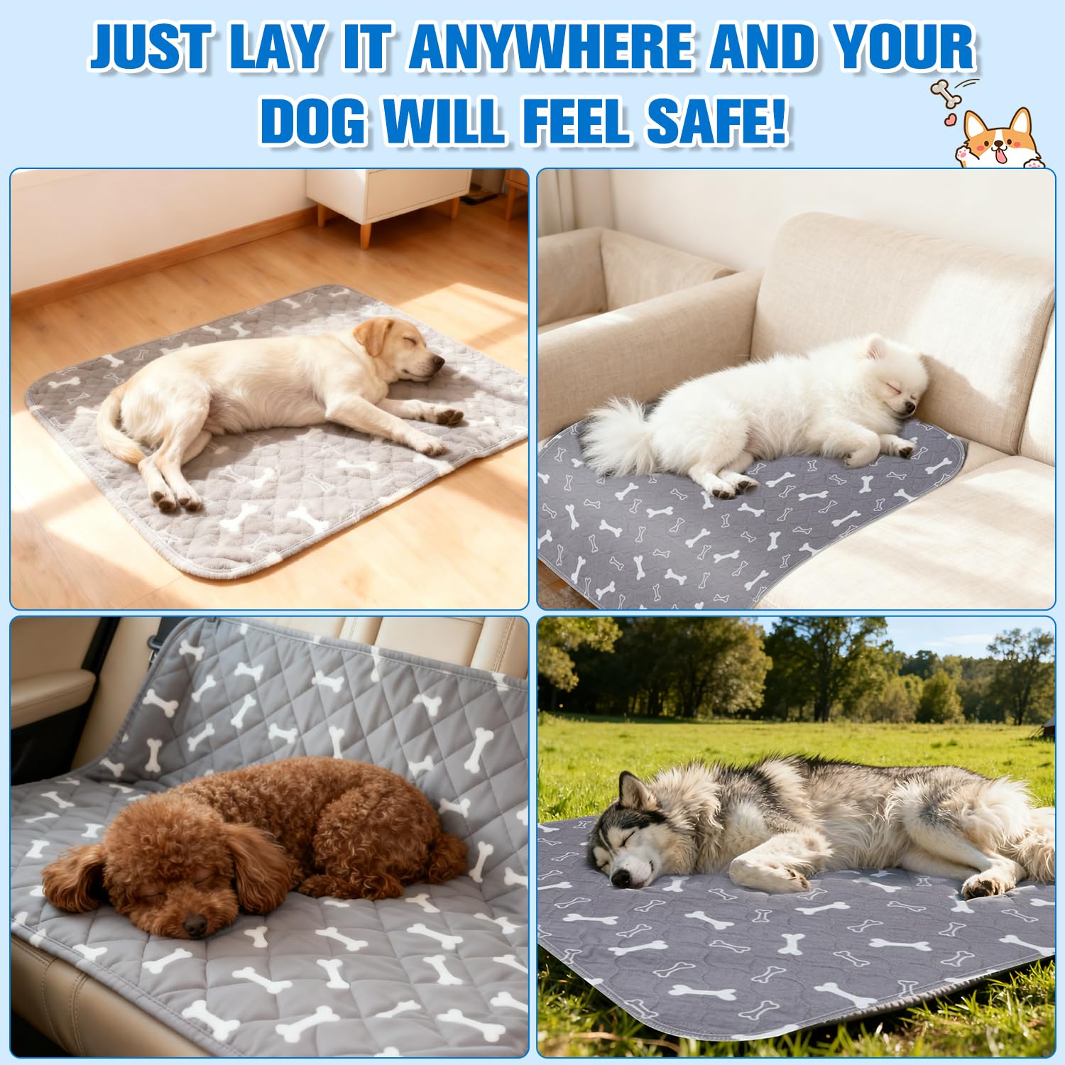 Xylora Puppy Pads reusable and machine washable for long-term savings