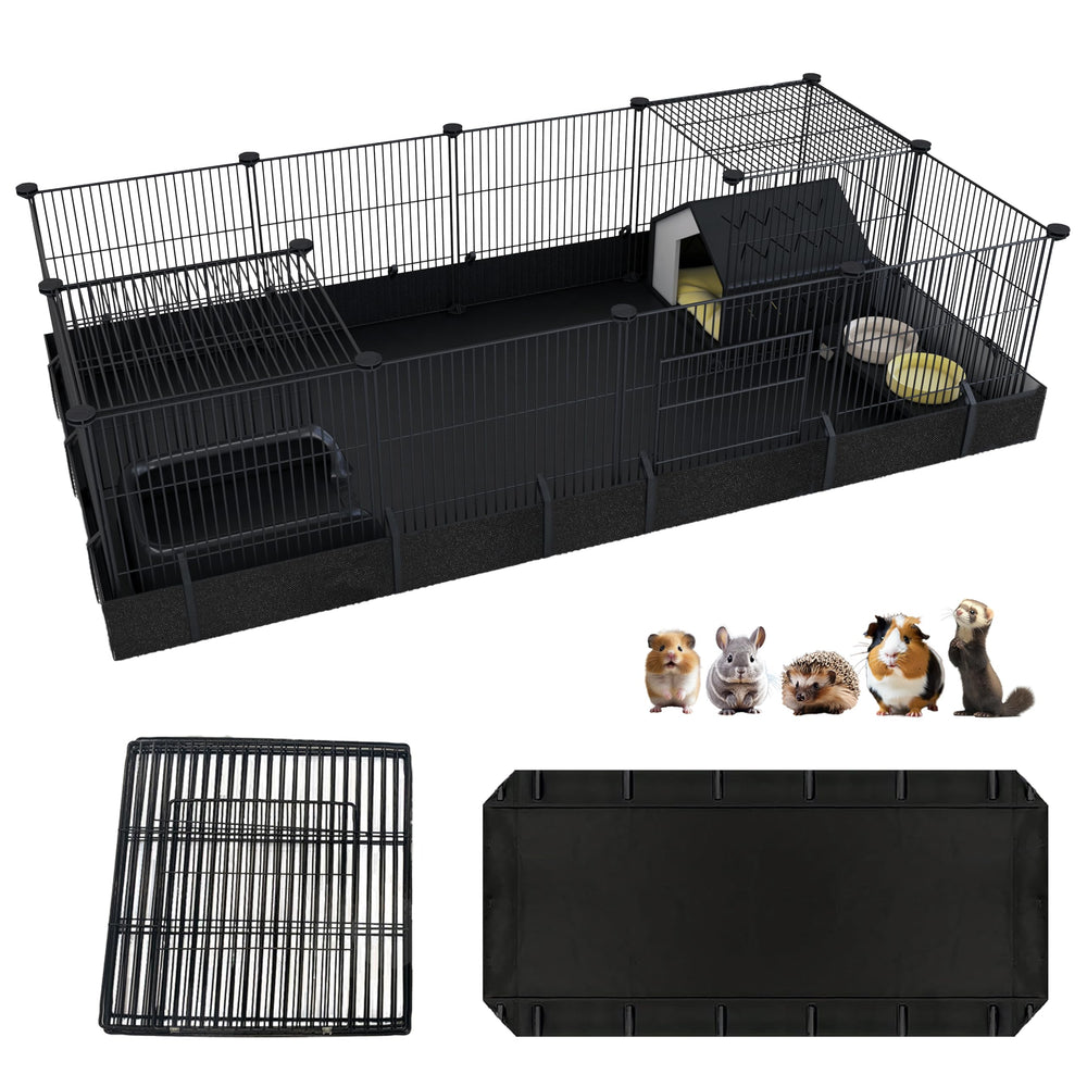 Xymoso DIY guinea pig cage with waterproof bottom for easy cleaning.