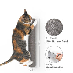 Xympo 18in wall-mounted sisal scratcher installation accessories enable secure setup.