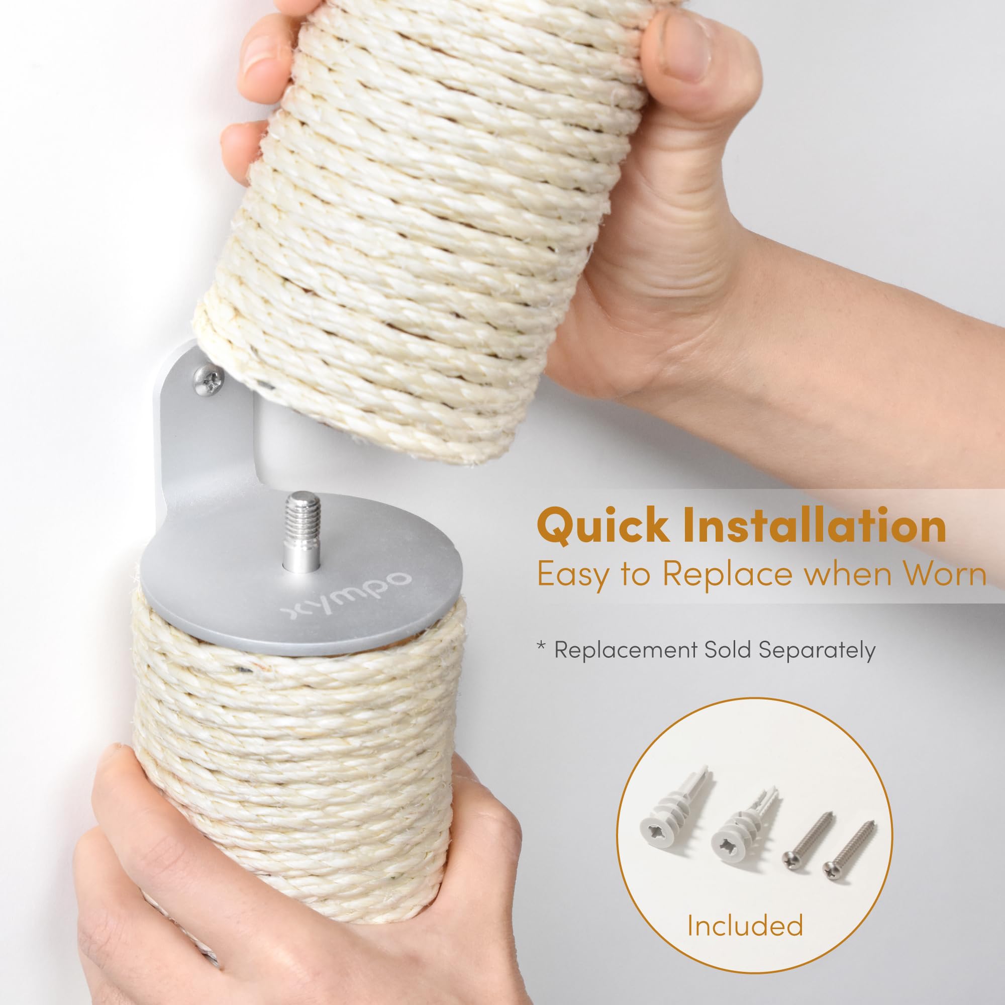 Xympo natural sisal texture detail for satisfying scratching