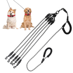 Y-ANNJYA 5-way leash assembly enables organized, tangle-free multi-dog walks with versatile comfort.