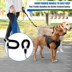 Y-ANNJYA anti-tangle 360 swivel keeps dogs moving freely without knots on strolls.