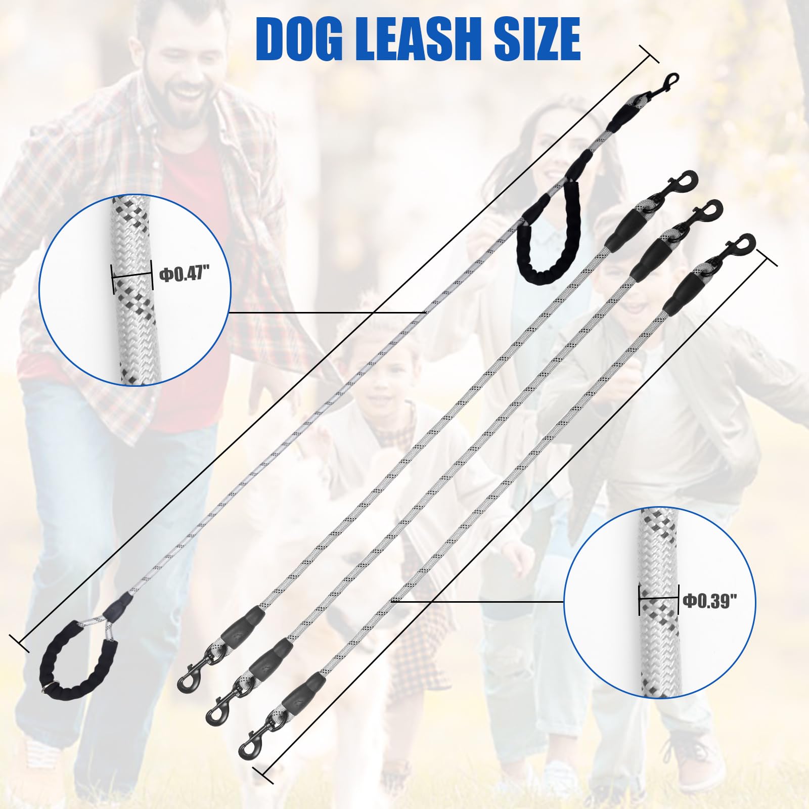 Y-ANNJYA multi-rope design simplifies managing two or more dogs on one leash.