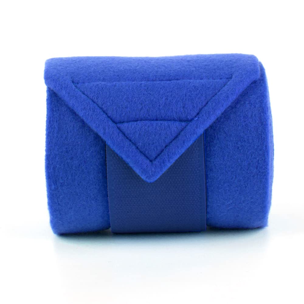 Y.J TAILS blue polo wrap in use during riding session