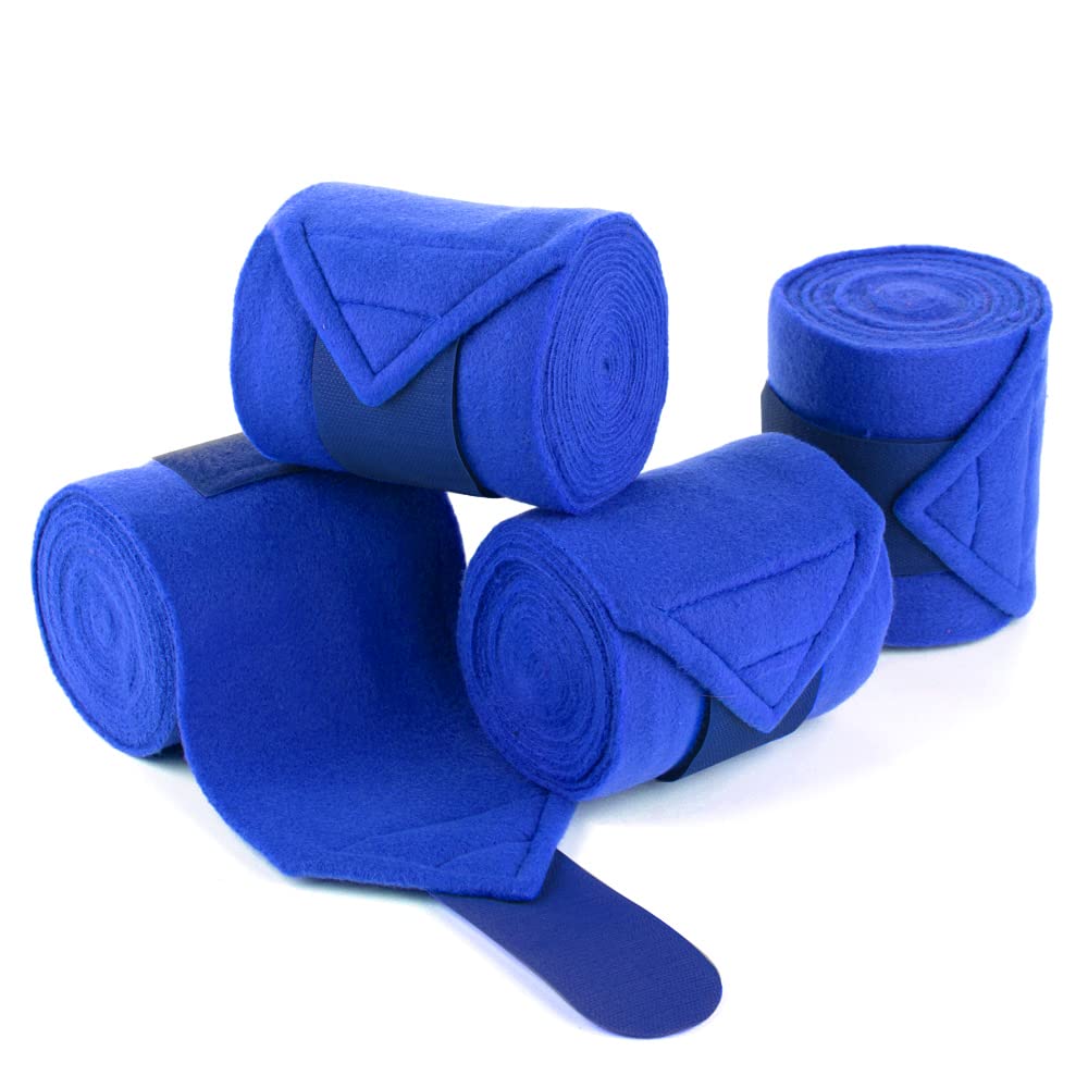 Y.J TAILS blue set of 4 polo wraps for leg protection during training