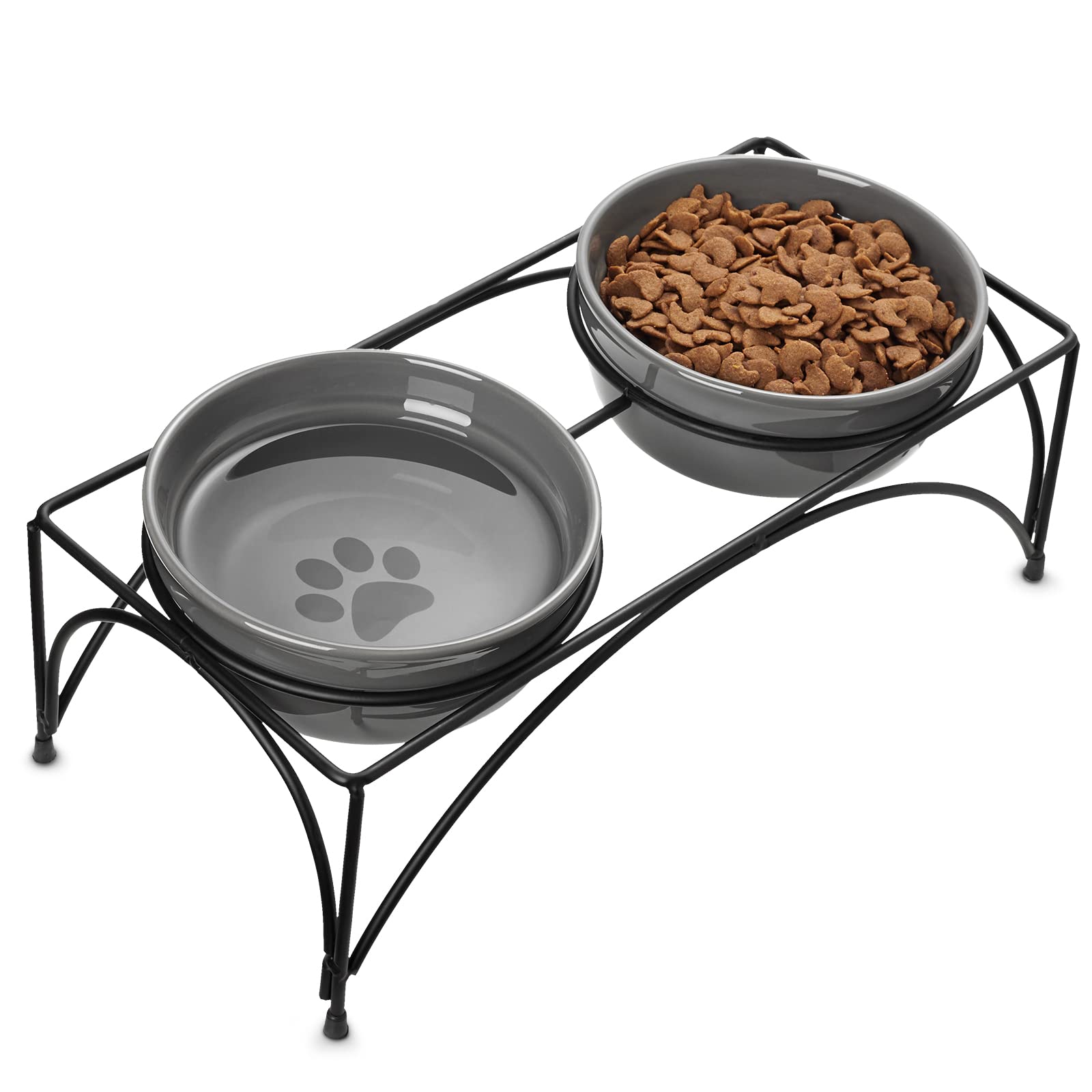 Y YHY ceramic raised bowls on stand promote ergonomic feeding