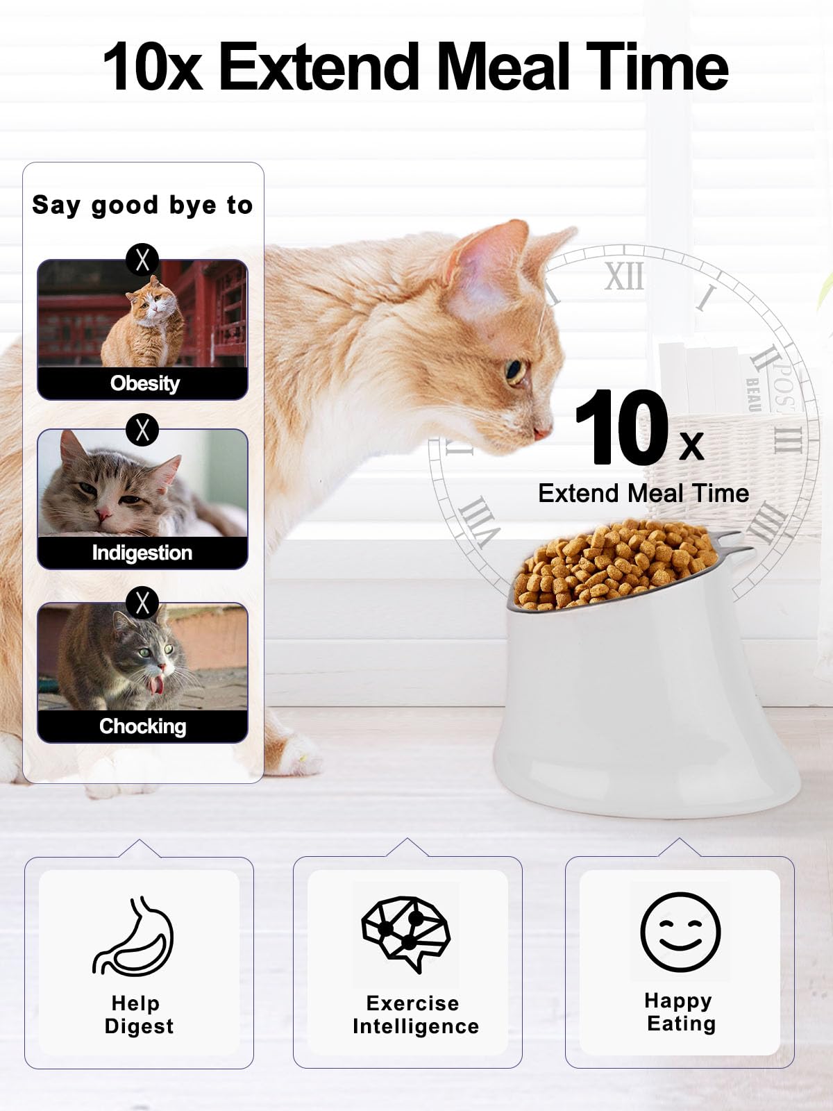 Y YHY tilted slow feeder reduces neck strain during meals for dogs or cats.