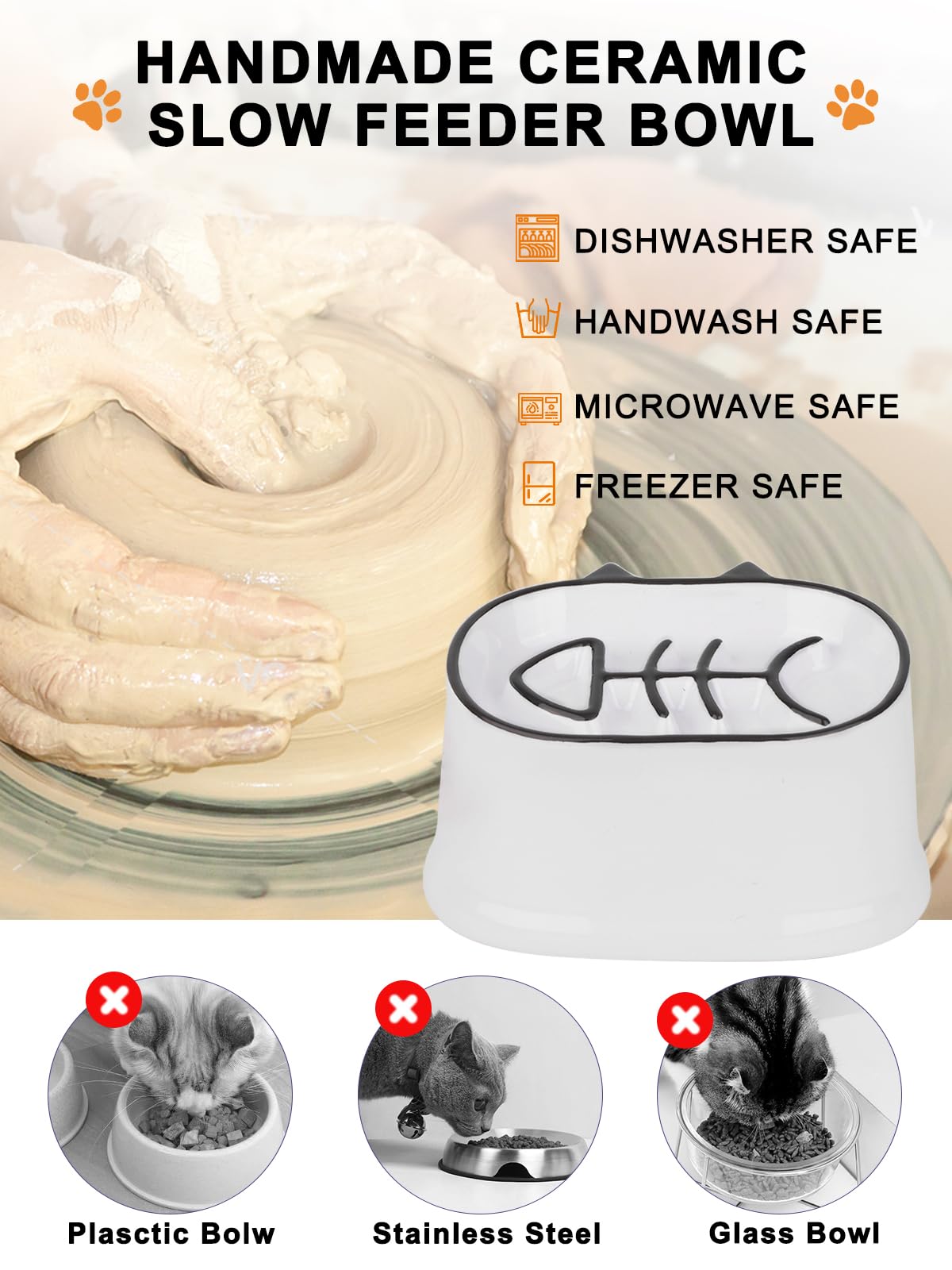 Y YHY ceramic surface is easy to clean and dishwasher-safe.