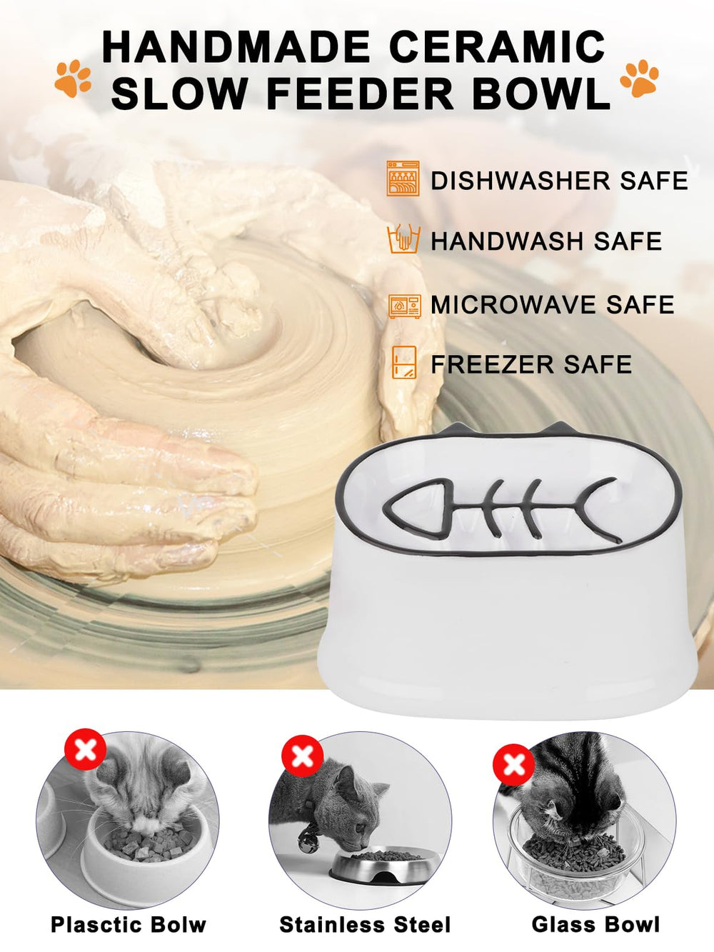 Y YHY ceramic surface is easy to clean and dishwasher-safe.