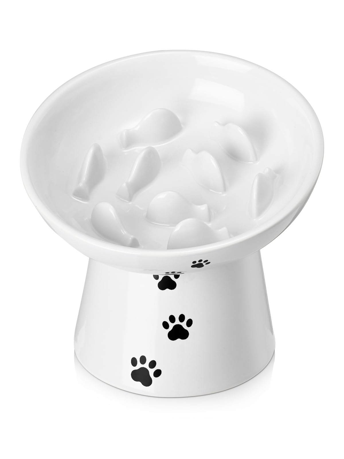 Y YHY slow feeder bowl front view highlights elevated design for comfortable eating
