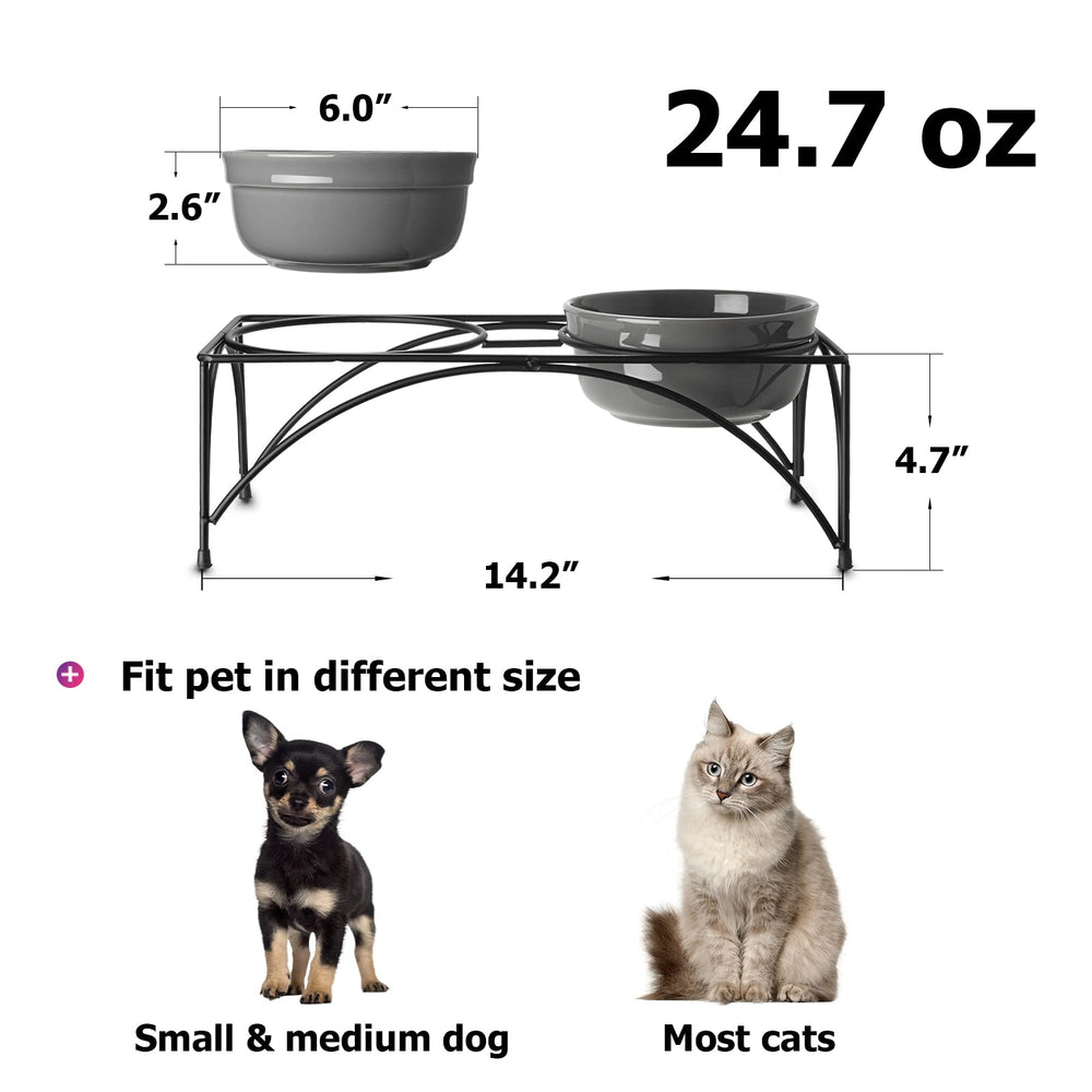 Y YHY two bowls on a stable stand prevent spills during meals