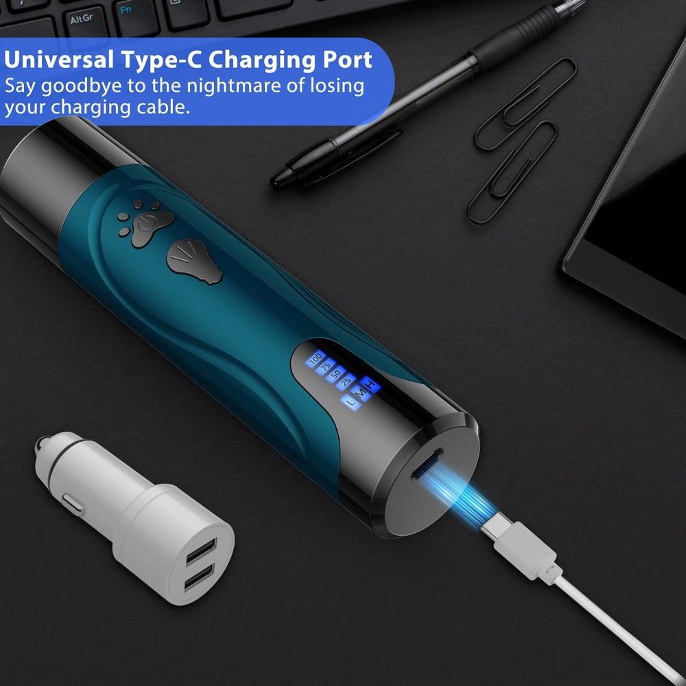 YABIFE dog nail-trimmers battery indicator shows remaining power.