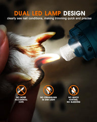 YABIFE dog nail-trimmers LED light clearly illuminates nails.
