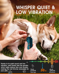 YABIFE dog nail-trimmers quiet operation reduces stress during grooming.