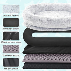 YAEM human dog bed high-density filling supports posture during naps.
