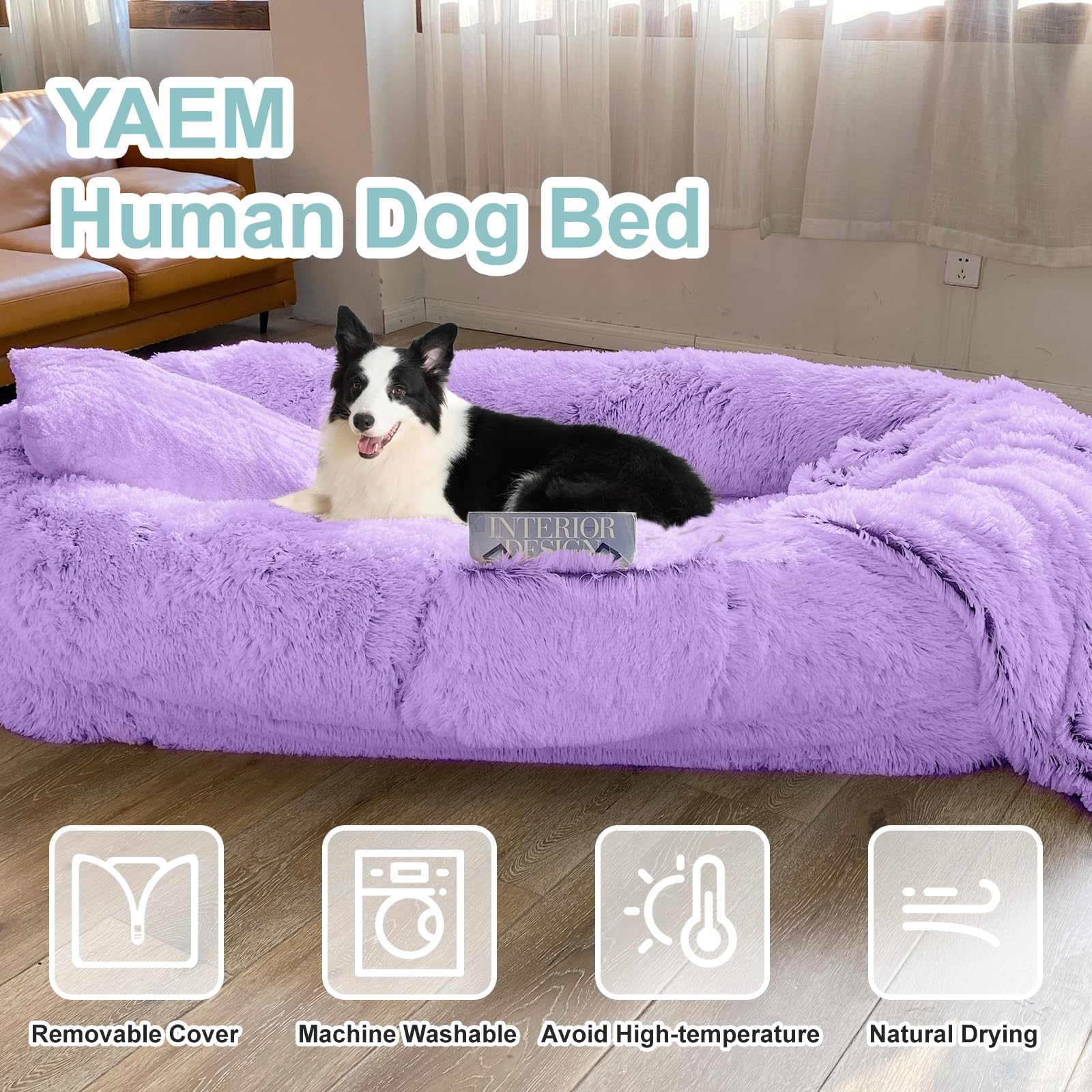 YAEM bed's non-slip bottom keeps the lounge stable during use