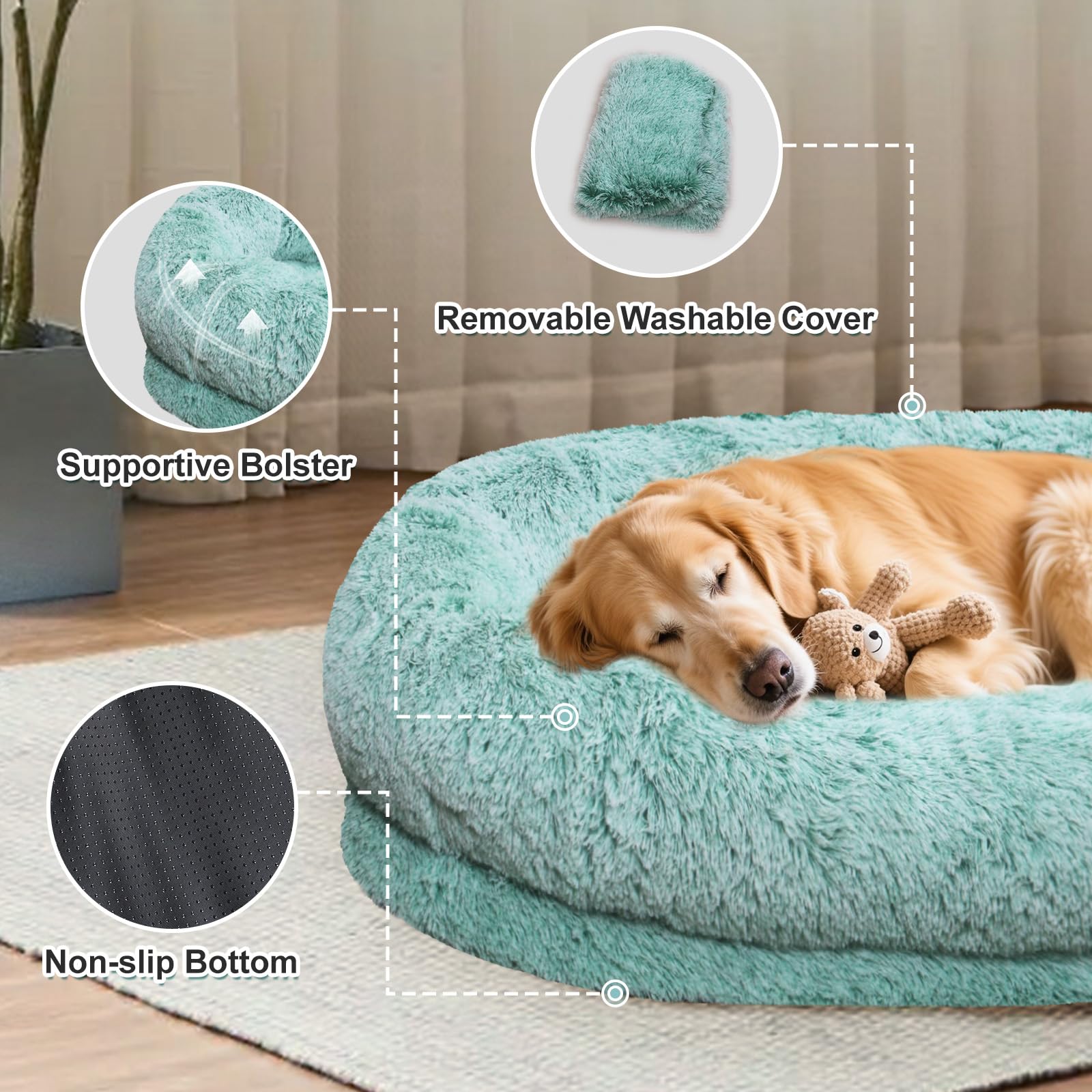 YAEM non-slip bottom helps keep the bed in place