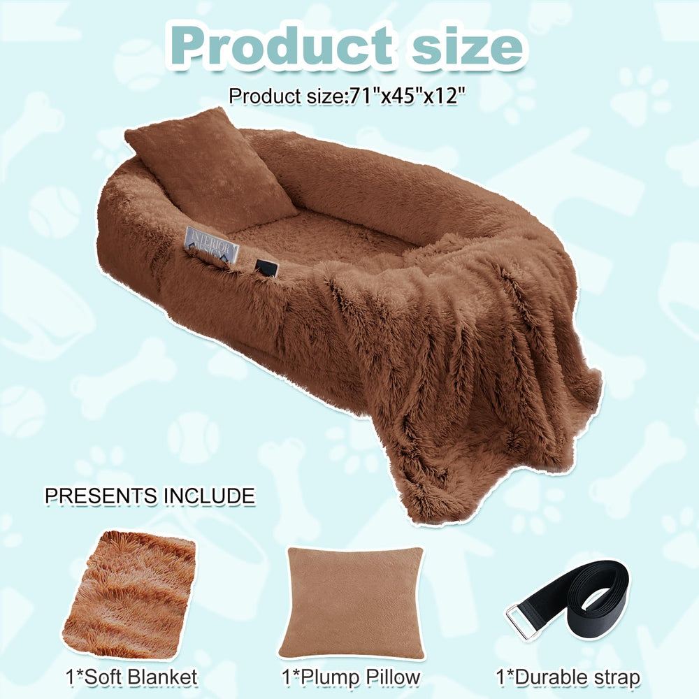 YAEM Human Dog Bed interior padding offers gentle support.