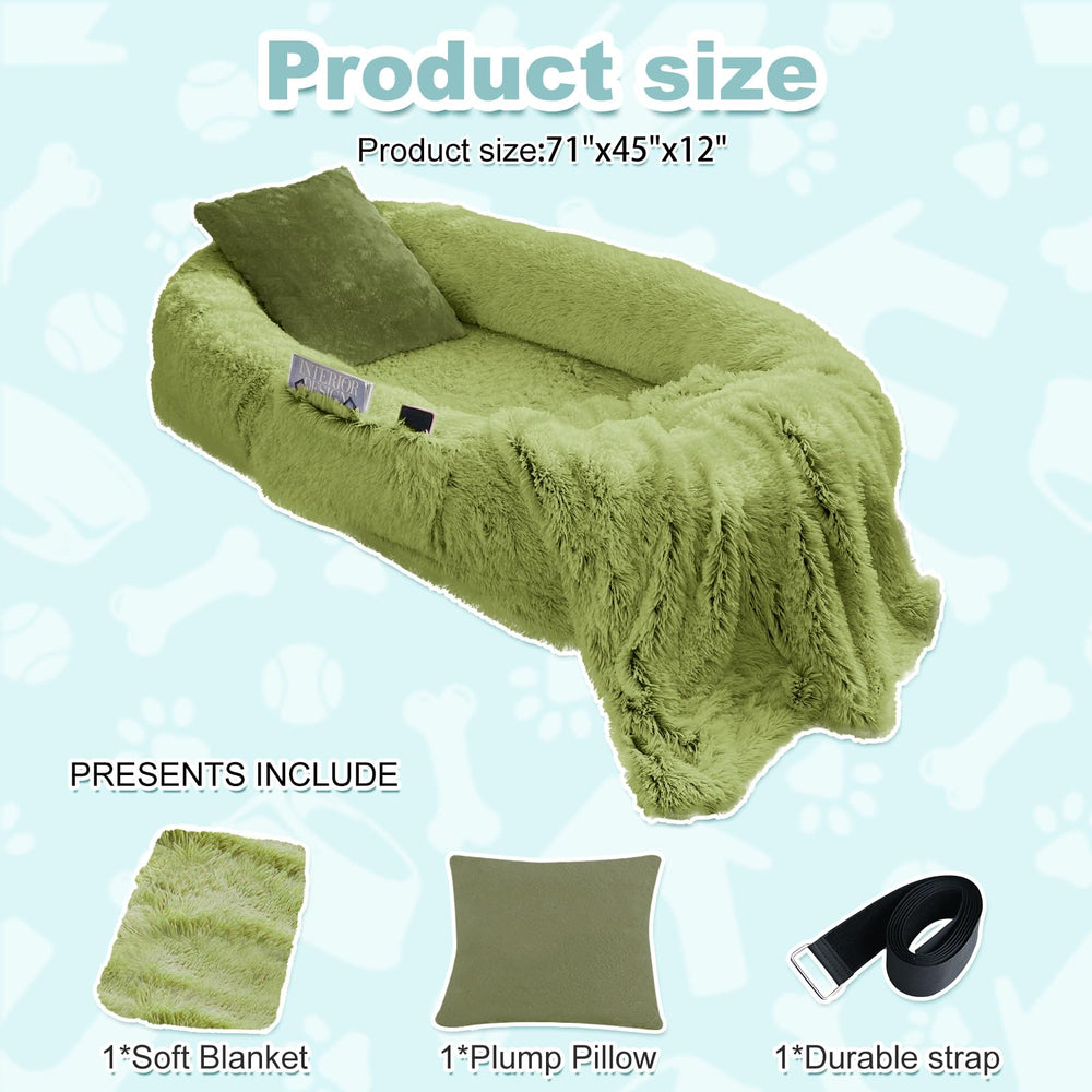 YAEM Human Dog Bed plush surface highlights soft comfort for cozy lounging.