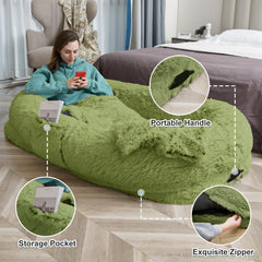YAEM Bed with two handles and strap shows easy transport.