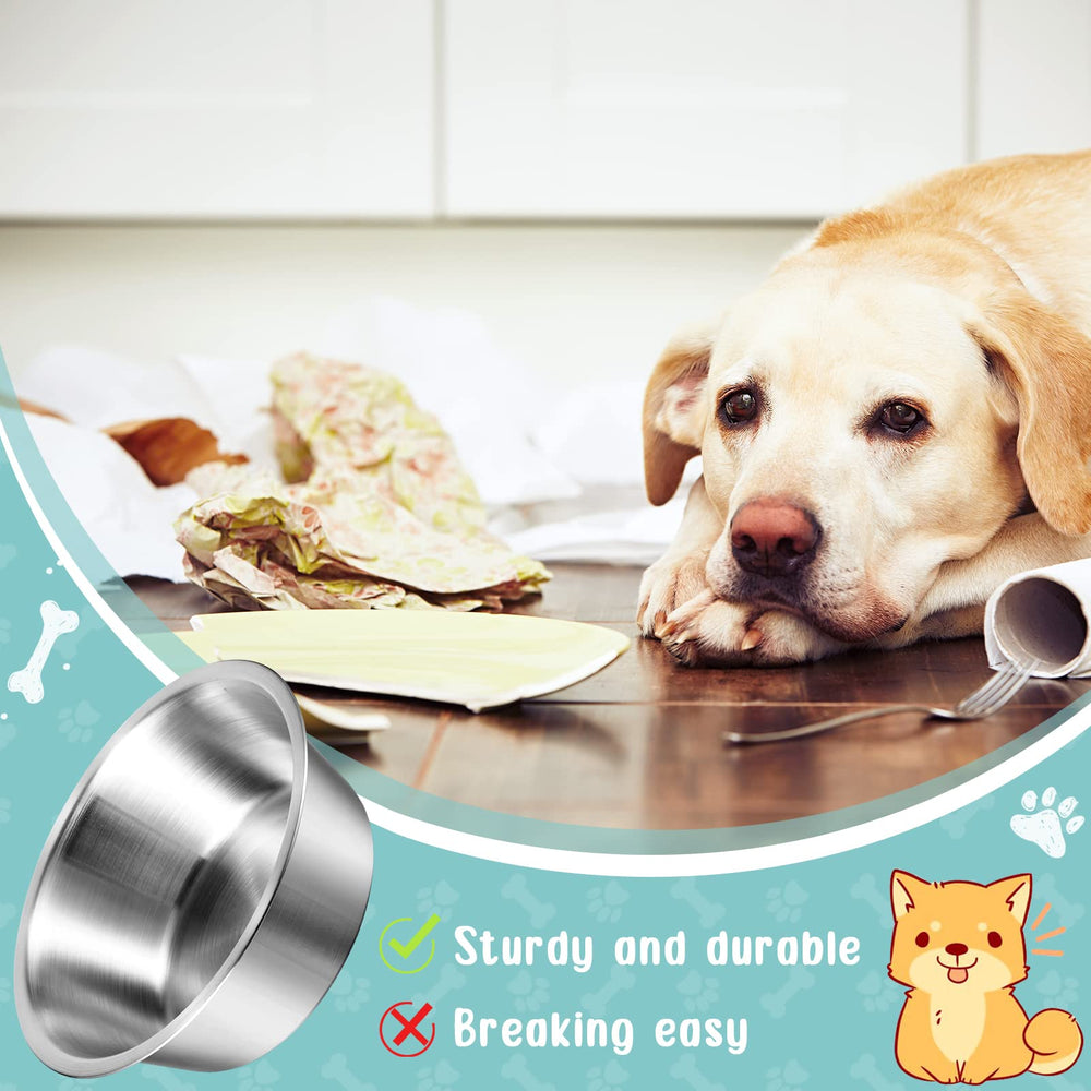 Yahenda smooth-edged stainless steel bowls prevent tongue injuries during meals.