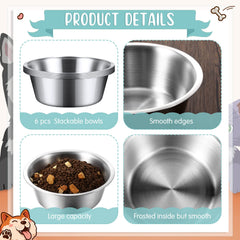 Yahenda stackable bowls save space in cabinets and during travel.